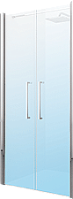 Novellini Young 2.0 draaideur 2-delig voor nis of zijwand 93-97x200cm matchroom/helder glas Y22B931B