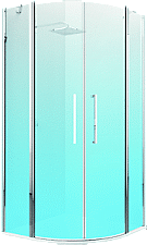 Novellini Young 2.0 douchecabine kwartrond 87.5-89.5x200cm matchroom/helder glas Y2R901B