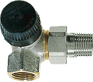 Honeywell Thermostatische afsluiter dubbel haaks links 1/2