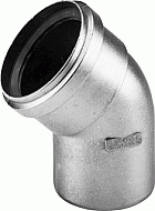 Burgerhout Alu-fix bocht ø100mm 45° ALU dikwandig spuitgiet 400451622 
