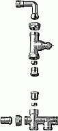 Danfoss Aansluitcombinatie RA-K basisset vloer 2-pijpssysteem 013G3342 Danfoss Aansluitcombinatie RA-K basisset vloer 2-pijpssysteem 013G3342