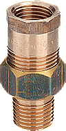 Viega 3-delige koppeling.1" x 1", binnendraad x buitendraad, brons 447021