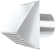 Burgerhout geveldoorvoer wtw 150mm wit 400452724