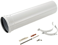 Vaillant concentrische verlengbuis 80/125mm L=1000mm PP voor ecoTEC plus en ecoTEC pure 303203