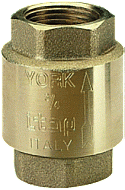 Watts keerklep met RVS veer 3/4 binnendraad lengte 53mm. Messing 900564020