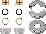 DRL aansluitset met chrome rozetten 15 mm 550033