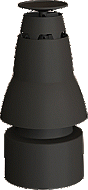 Burgerhout uitmondingsset ø60mm MiniFlex skyline rookgasafvoer en luchttoevoer 400470314