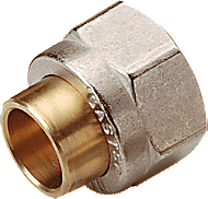 Raminex Gasaansluitkoppeling 2-dlg M24 wartel x 15 mm cap 700010