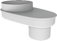 Burgerhout adapter parallel 80/80 mm naar concentrisch 80/125 mm kunststof wit 400453890