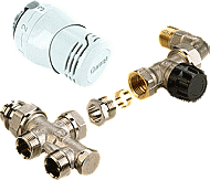 Comap thermostatische radiator set . 1-pijps Recht + Bocht. Type 432TL RK8096045  Comap thermostatische radiator set . 1-pijps Recht + Bocht. Type 432TL RK8096045