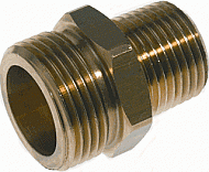 Universeel messing draadfitting verloopnippel 3/4" x 1/2" 2 x buitendraad 0411312