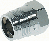 Solar Rechte koppeling comfoornippel 1/2" x M24 Recht chroom 0609721