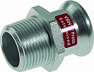  VSH XPress STAAL rechte kopeling, puntstuk 42mm x 1 1/2" staal (pers x buitendraad) 6202341