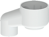 Burgerhout broekstuk 80/125mm wit kunststof 400452916