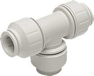 John Guest Fitting met 3 aansluitingen Speedfit PEM0216W
