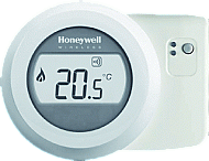 Honeywell Round kamerthermostaat draadloos 24V Round On/Off wit Y87RF2012