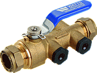 Watts Basic keerklep type CC Basic met hendel, z. aftap en controle 15mm EA beveiliging 228015242