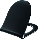 Pressalit Sway D closetzitting met deksel softclose en quickrelease zwart 934001BL6999