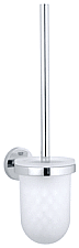 Grohe Essentials closetborstelgarnituur m. glazen inzet wandmodel chroom 40374001 