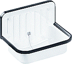 Alape uitstortgootsteen plaatstaal 51x36cm m. zwarte rand en overloop wit 1200000000