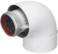 Vaillant bocht concentrisch 90° 60/100mm 303808 