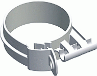 Ubbink Beugelklem spanbereik 58 - 62mm wit 0169030