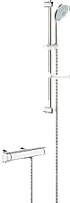 Grohe Grohtherm 2000 comfortset m. douchethermostaat m. koppelingen HOH=15cm m. glijstang 60cm en Euphoria handdouche 110mm chroom 34195001