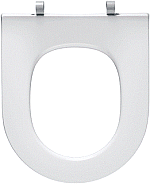 Pressalit Objecta D Pro closetzitting zonder deksel combi scharnier universeel polygiene wit 997011-DH4999