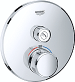Grohe SmartControl afbouwdeel v. inbouwkraan thermostatisch m. omstel rond chroom 29118000 