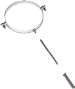 Burgerhout afstandsbeugel wit 100 + inslagbout M8 x 100 + plug 400452263