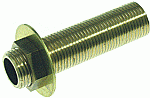 Universeel Messing draadeind 65 mm 1/2" 1x buitendraad incl. connectiemoer en sluitring 0491403