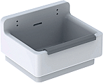 Geberit 300 Basic uitgootsteen 46 cm met stootrand, overloop en roostergaten wit S8A00100000G Geberit 300 Basic uitgootsteen 46 cm met stootrand, overloop en roostergaten wit S8A00100000G