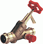 VSH SPS klepstopkraan messing stijgende spindel m.aftap 54mm TW0211051