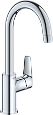 Grohe BauEdge l-size wastafelmengkraan push open chroom 23911001 Grohe BauEdge l-size wastafelmengkraan push open chroom 23911001